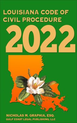 Louisiana Code of Civil Procedure 2022 Cover