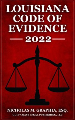 Louisiana Code of Evidence 2022 Cover