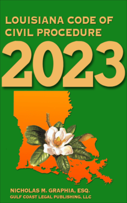 2023 Louisiana Code of Civil Procedure Book Cover